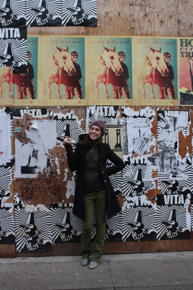 Hey! I'm in Portland eating a doughnut!